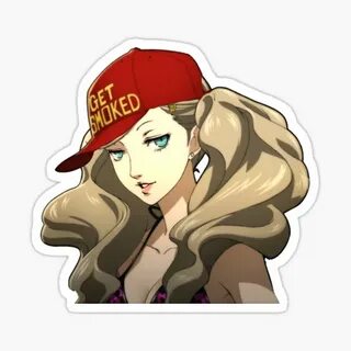 "Persona Ann Takamaki in Get Smoked Hat" Sticker by thePeach