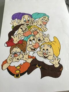 Super proud of my seven dwarfs drawing ✍ 🏻 Cartoon drawings, 