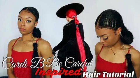 CARDI B BE CAREFUL INSPIRED HAIR TUTORIAL Arianna_lyf - YouT