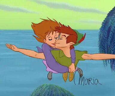 Peter Pan and Jane Fan Art: Kiss! Peter pan disney, Favorite