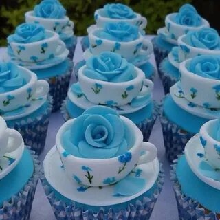 So cute! Cupcake cakes, Tea cup cupcakes, Yummy cupcakes