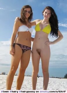 #teen #hairy #hairypussy #bikini #bottomless #beach smutty.c