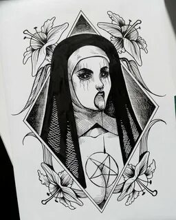 Nun Drawing at PaintingValley.com Explore collection of Nun 