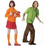 Fantasia Casal Salsinha e Velma Scooby Doo Adulto Halloween 