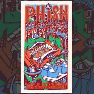 Phish Signed Poster - Dick's Sporting Goods Park 2019 - Poll