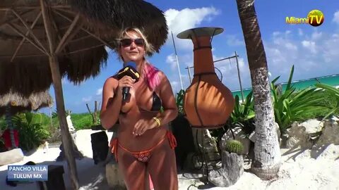Jenny Scordamaglia en Pancho Villa Tulum Mexico Bom Dia - Yo