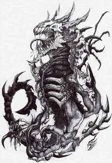 Demon King by Thalbachin Dark art tattoo, Monster drawing, S
