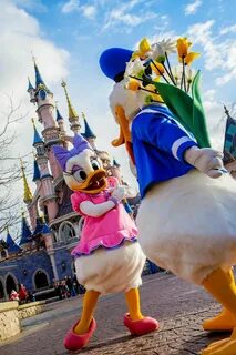 Daisy and Donald Duck celebrating Valentine's day by the Sle