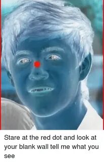 Stare at the Red Dot and Look at Your Blank Wall Tell Me Wha