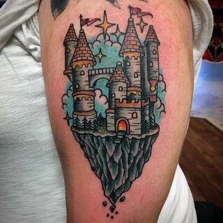 80 Castle Tattoos For Men - Masculine Fortress Designs