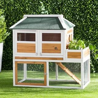 Archie & Oscar Enrique Chicken Coop with Herb Planter Wayfai