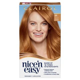 Clairol Nice'n Easy Permanent Hair Color Creme, 8R Medium Re