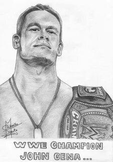 Drawings John Cena Wwe Champion, Wwe Superstar John Cena, Celebrity Portrai...