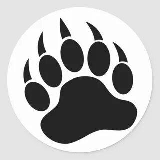 Classic Bear Paw/Claw in black and white -Sticker Classic Ro