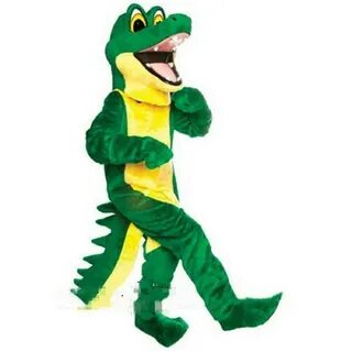 Зеленый костюм талисмана аллигатора, костюмы для косплея, ве