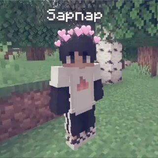 pink-hearted sapnap Minecraft wallpaper, Dream team, Fan art