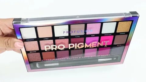 Profusion Pro Pigmented Eyeshadow Palette SWATCHES - YouTube