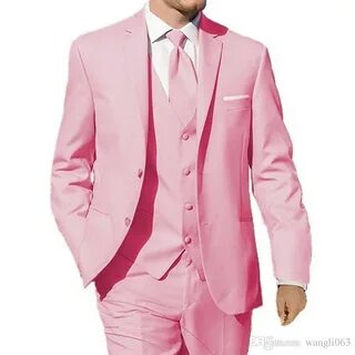 Новый мужской костюм на заказ, приталенные розовые свадебные