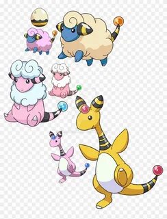 Shiny Mareep/flaffy/ampharos Evo Line Pokemon X - Shiny Flaa