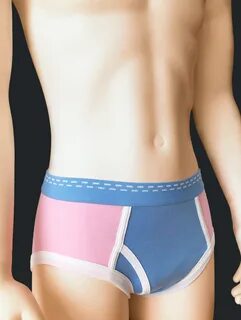 Tiger Underwear Pink and Blue Men's Double Seat Mid Rise Ets
