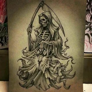 Pin by Is Bayhon on Tattoo Grim reaper tattoo, Reaper tattoo