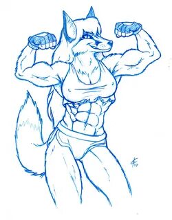muscle, vixen, fox - Ychan