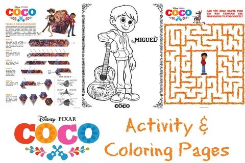 Pixar's Coco Activity and Coloring Pages - As The Bunny Hops