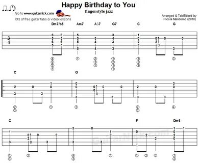 Happy Birthday Chord Guitar : Happy Birthday Guitar Chords, 
