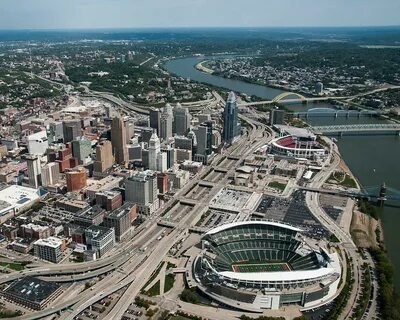 Aerial View Cincinnati Photograph by Larry Bresko Fine Art A