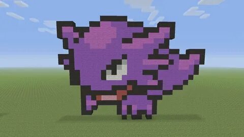 Minecraft Pixel Art - Haunter Pokemon #93 - YouTube