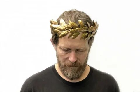 Men's Large Gold Leaf Headband, Gold Leaf Crown, Bacchus Lau