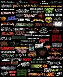 Heavy Metal Music backgrounds, Music collage, Metal band log