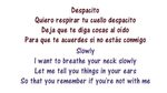 despacito lyrics in English and Spanish - YouTube