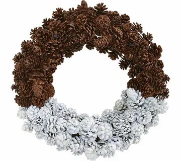 20" Pinecone Wreath by Nearly Natural - QVC.com