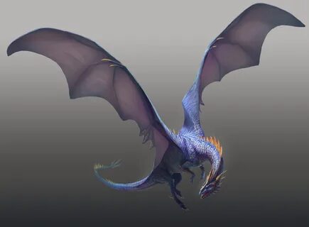 Download wallpaper blue, dragon, wings, claws, flight, grey 
