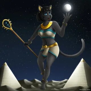 Bastet, Goddess of the Moon by MiltonHolmes -- Fur Affinity 