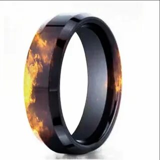 Black gold fire effect wedding band. Just for fun. #jeweller