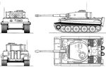 Sdkfz 181 Tiger blueprints free - Outlines