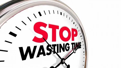 Stop Wasting Time Clock Lost Minutes Hours 3d Animation Moti