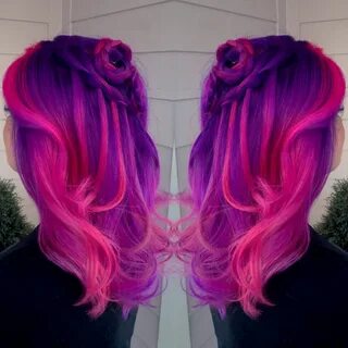 Purple and pink ombré Pink ombre hair, Red ombre hair, Hair 