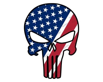 The Punisher Logo SVG Skull Flag SVG Punisher sticker Etsy S