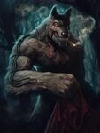 Big Bad Wolf + Process, Luke Maddox Werewolf art, Anthro fur