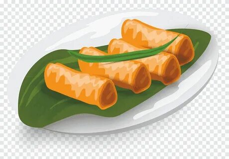 Ilustrasi spring rolls, Donut Spring roll Egg roll Masakan C