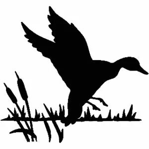 Silhouette Duck Landing Decal ST2010B #7 Waterfowl Stickers 