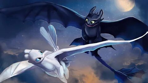 Toothless and Light Fury Wallpaper 5k Ultra HD ID:5586
