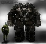 Combat Bot Concept Art by Alex Drummond Concept Art World Ro