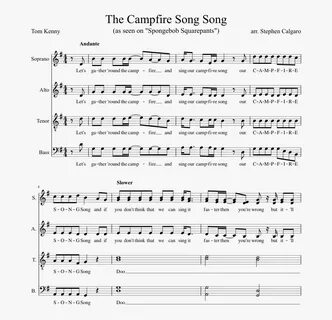 Spongebob Campfire Song Flute Sheet Music , Transparent Cart