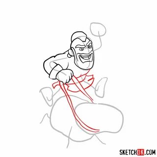 How to draw Hog Rider from Clash of Clans - Sketchok easy dr