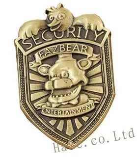 FNAF Five Nights at Freddy's Security Badge Pin Silver Gifts