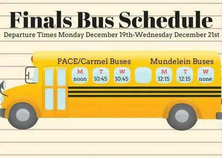 Final bus schedule - Crossroads